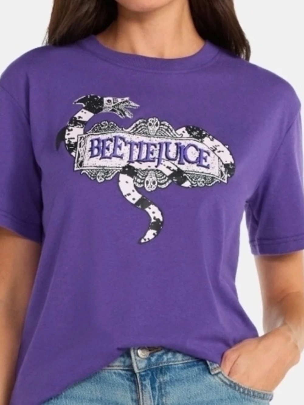 NWT- BEETLEJUICE -Purple Short Sleeve Tee